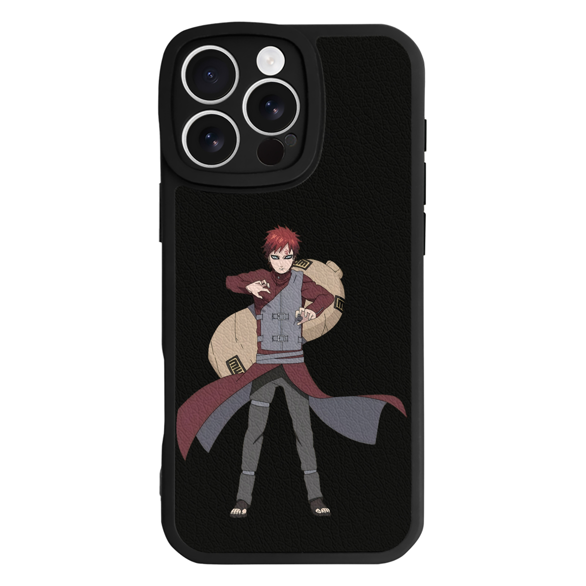 （画像用） NARUTO -ナルト- ガアラ Gaara 【iPhone 16シリーズ対応】シリコンスマホケース（レザー調） 材質：シリコン